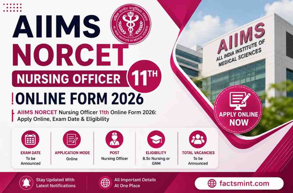 AIIMS NORCET 11 Nursing Officer Online Form 2026