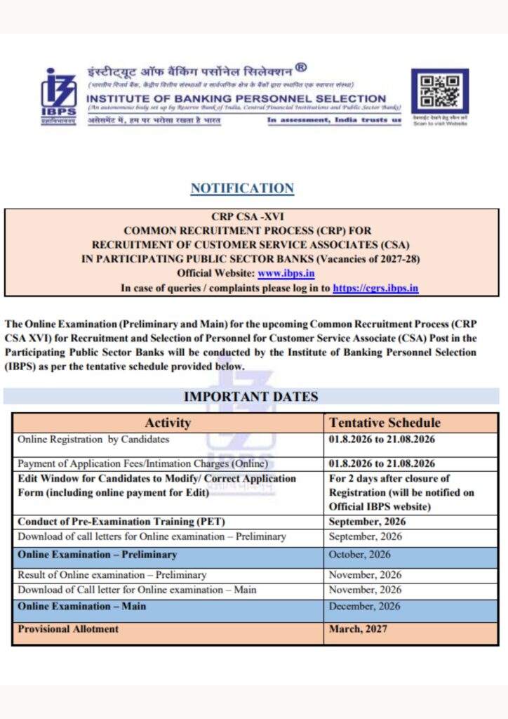 IBPS Clerk Apply Online Last Date 2026